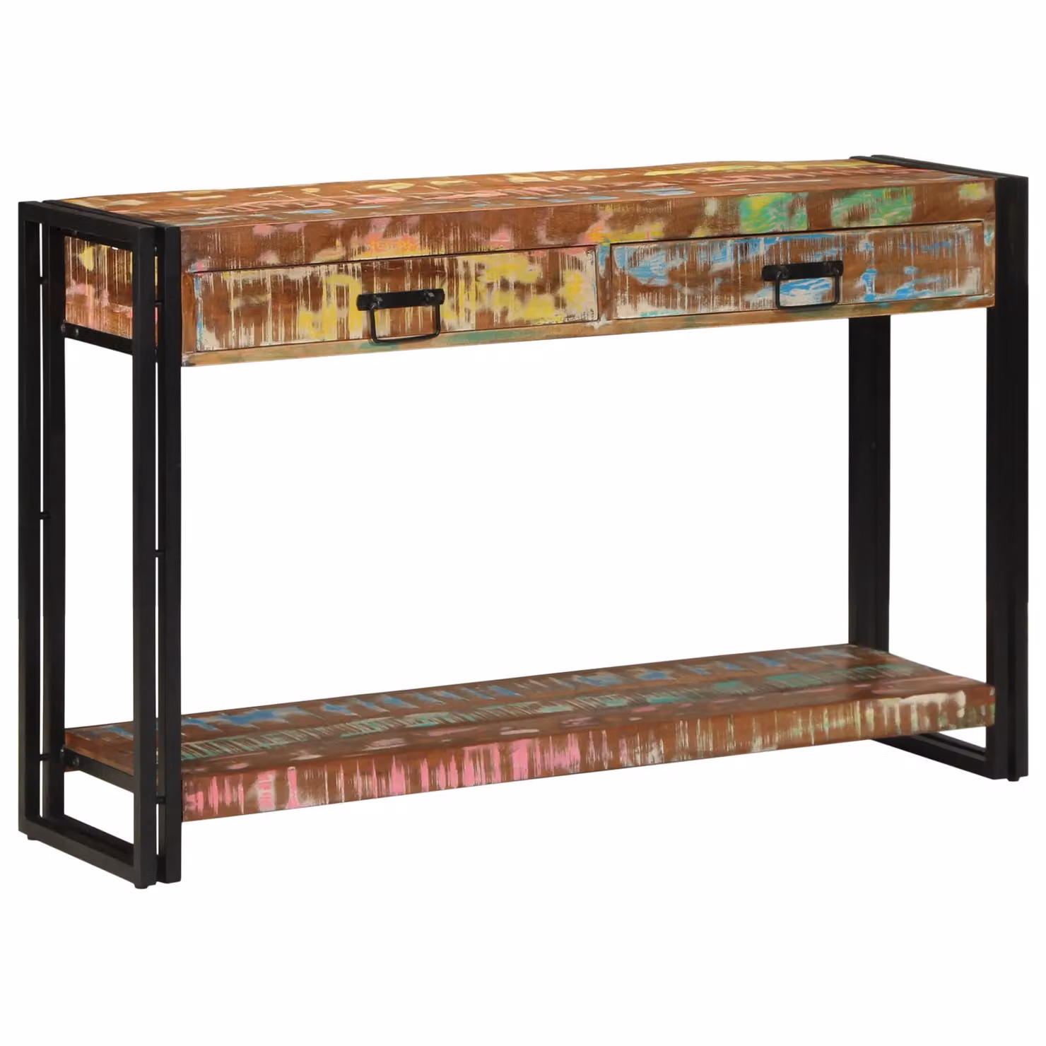 Berkfield Home Multicolour Reclaimed Solid Wood Console Table W/D/H: 120 x 33 x 75 cm – 2