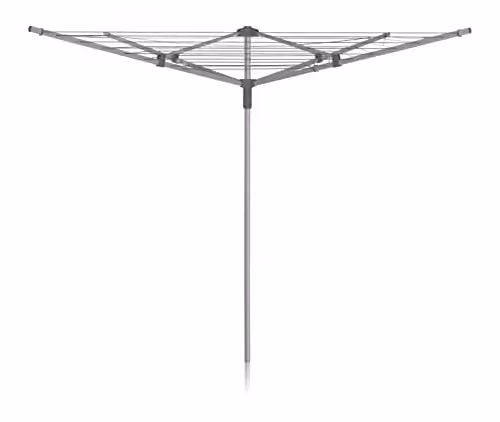 Addis 40m 4 Arm Rotary Washing Line with Ground Spike and Tension Adjustment in Grey – 1
