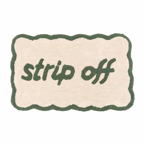Mooky Mats Strip Off Scalloped Non-Slip Bath Mat in Green, W: 50 cm x D: 80 cm – 1