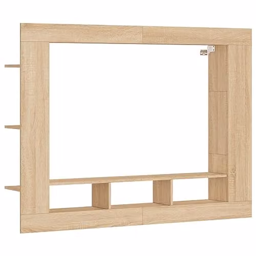vidaXL Modern TV Cabinet in Brown Sonoma Oak, W/D/H: 152 x 22 x 113 cm