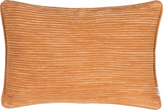 Make it a Home Rectangular Striped Cotton Cushion in Beige, Brown and Orange
