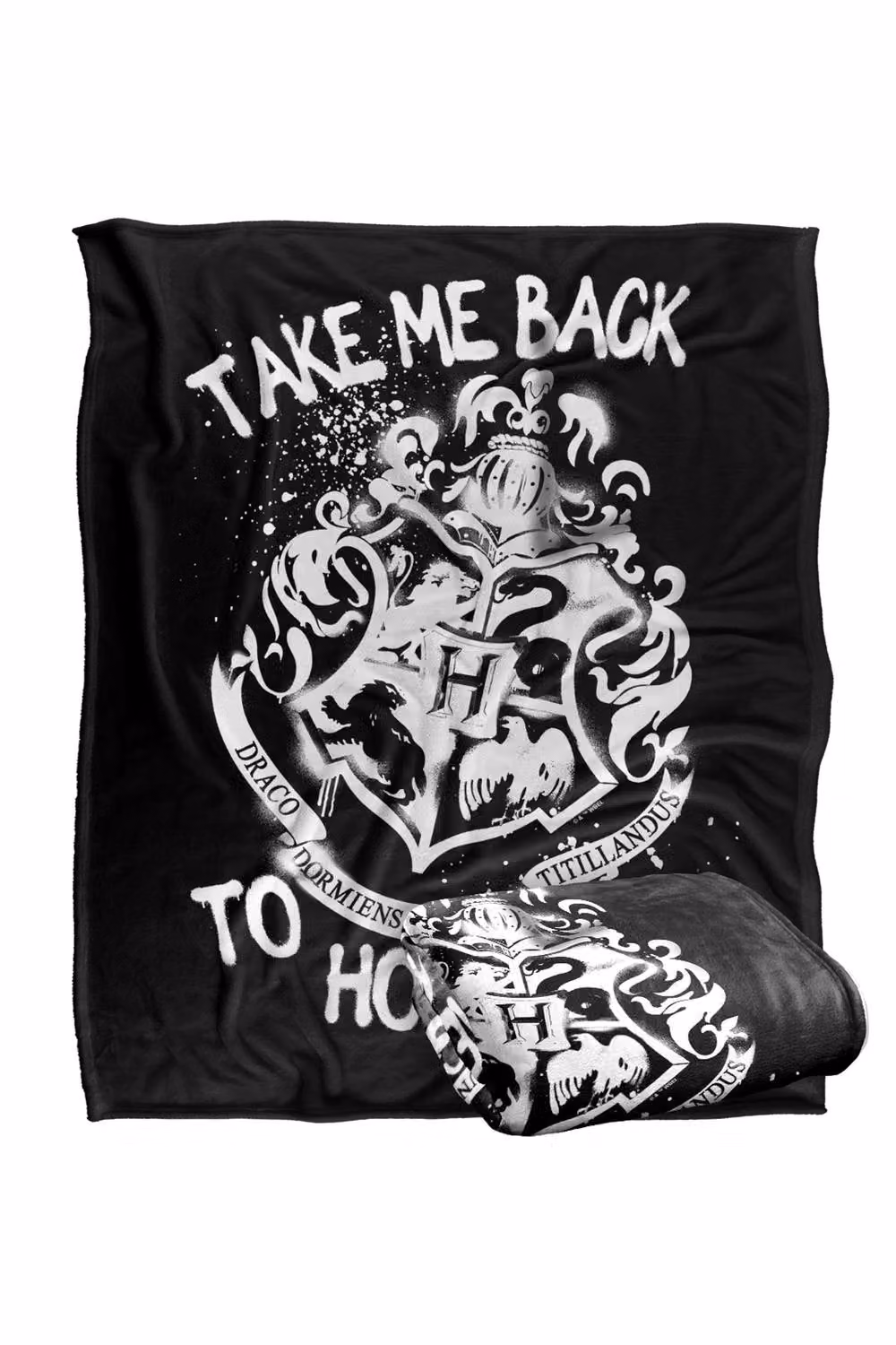 Warner Bros. Harry Potter Hogwarts Spray Badge Super Soft Silky Touch Throw Blanket, Extra Large, Multicolour and Black – 2