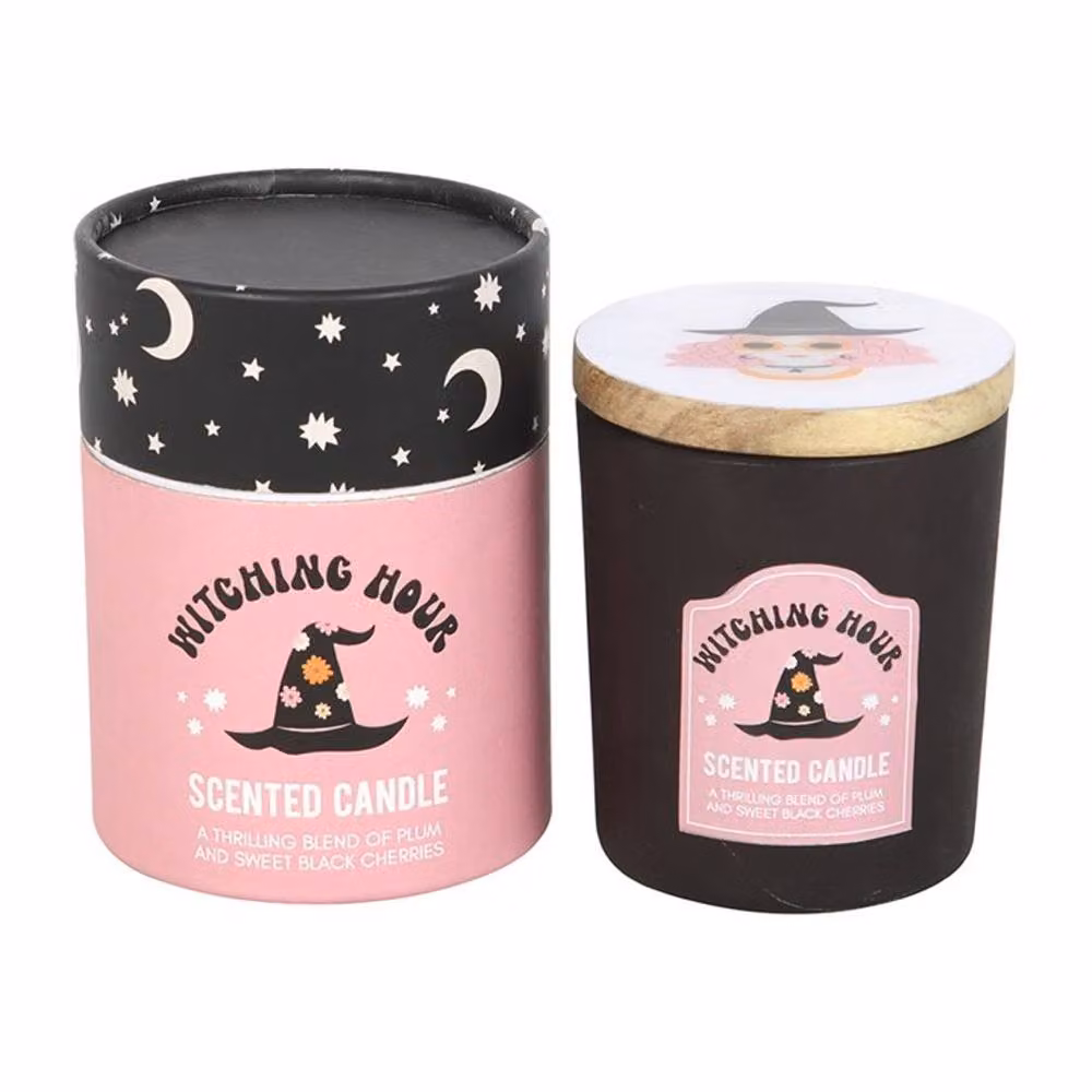 Uniqueful Witching Hour Plum and Black Cherry Fruity Scented Pillar Candle, Multicolour, 1 Pack – 2