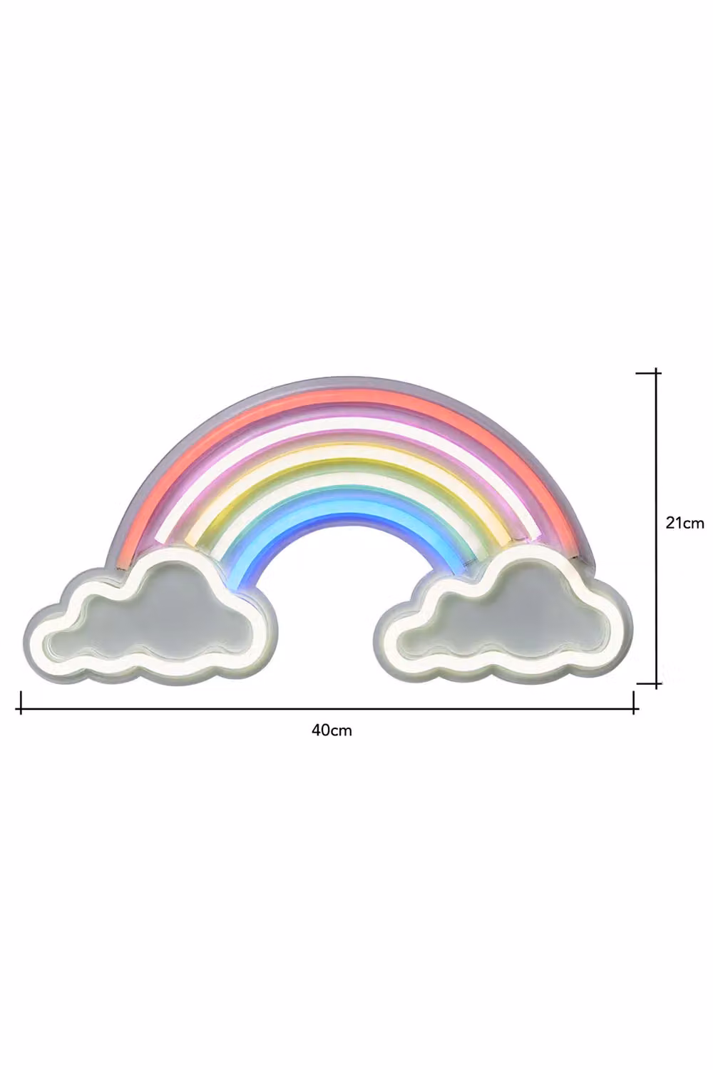 BHS Lighting Glow Rainbow and Cloud LED Wall Night Light in Multicolour – 3