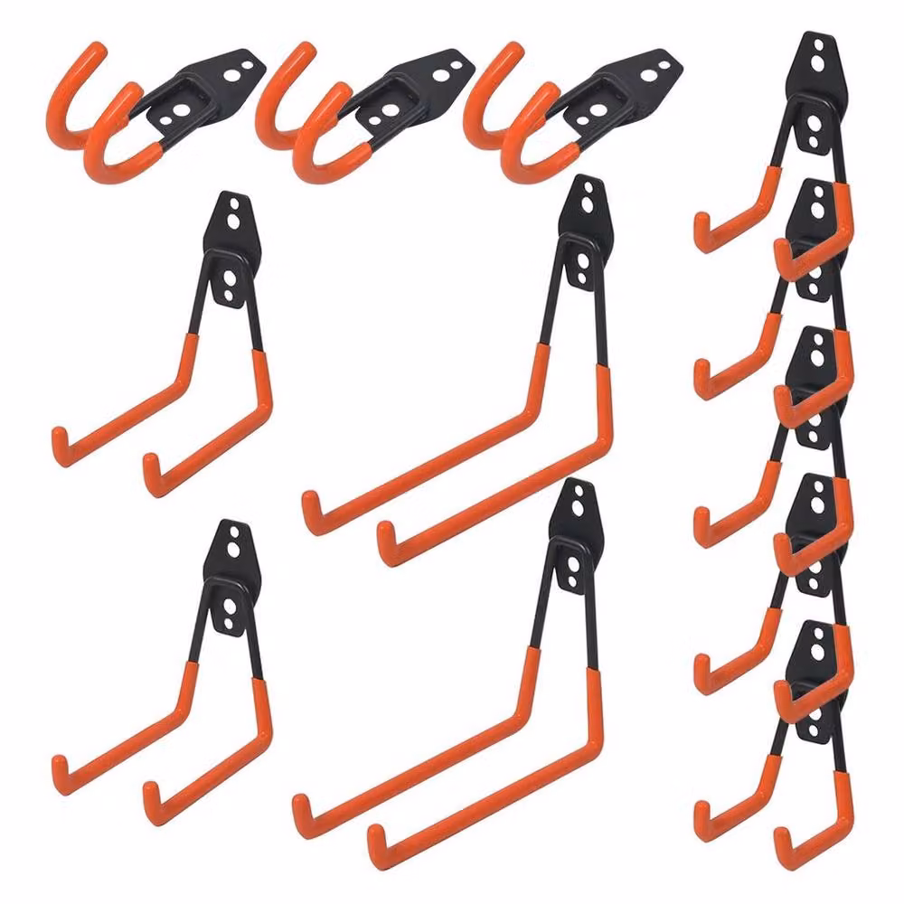 SPETLEK Wall Hook Tool Organiser Hanger with 12 Hooks, Black – 2
