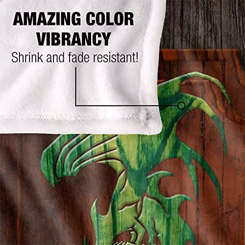 LOGOVISION Lord of the Rings Green Dragon Inn Sign Throw Blanket, Multicolour, W/D: 152 x 127 cm – 3