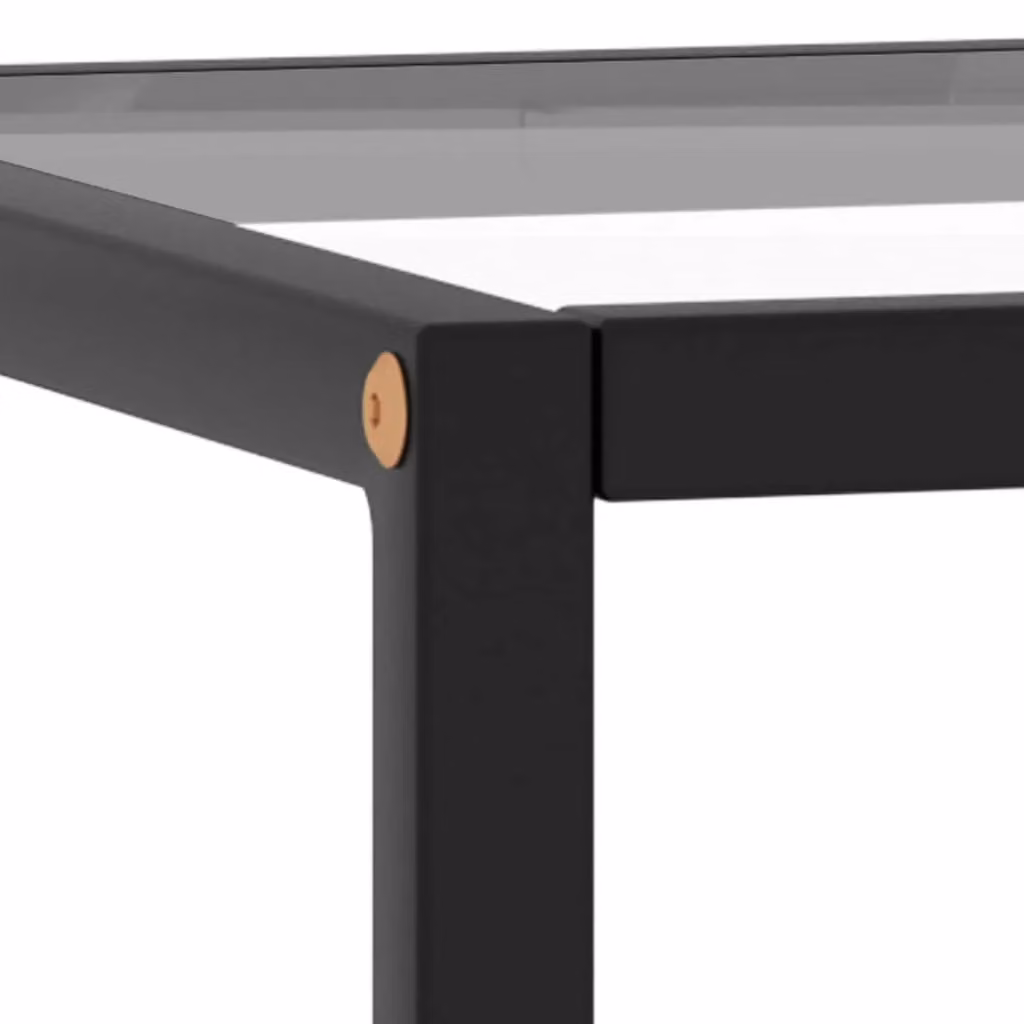 Berkfield Home Modern Black Coffee Table with Tempered Glass, W/D/H: 40 x 40 x 50 cm – 4