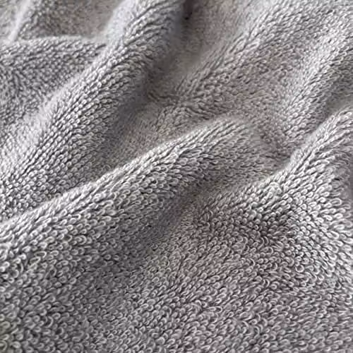 Allure Bath Fashions Bamboo Bath Sheet in Silver Grey, 90 x 150 cm, 550GSM Fluffy Terry Towel