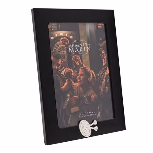 Widdop and Co Rectangular Single Tabletop Photo Frame in Black and Silver, 10 x 15 cm