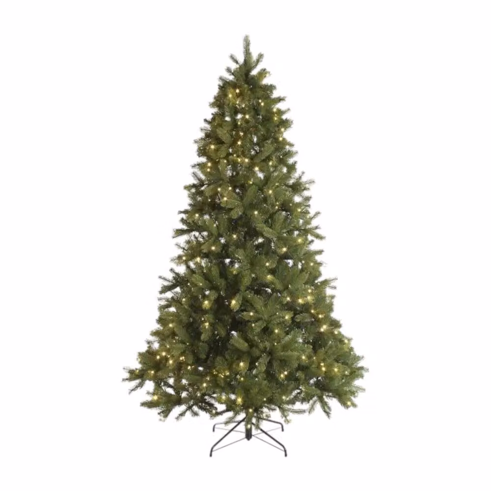 Garden Greatness 6ft Artificial Pre-Lit Christmas Tree in Green with Warm White LED Lights – 2