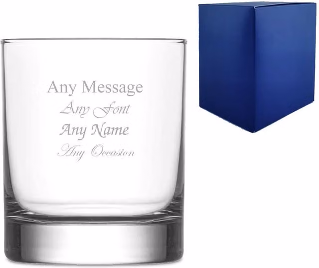 Uniqueful Personalised Engraved Ada Whisky Glass, 305ml, Clear