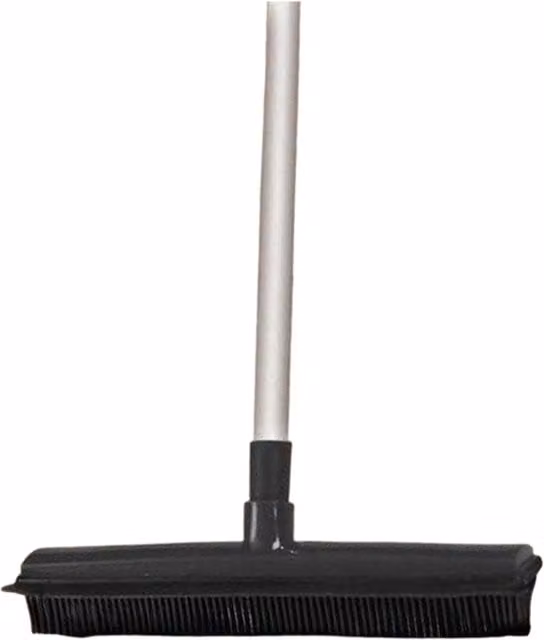 SupaHome Grey Rubber Broom with Telescopic Metal Handle