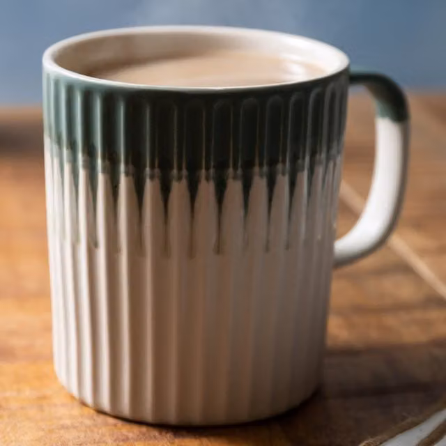 Mikasa Green and White Textured Stoneware Mug, 410ml