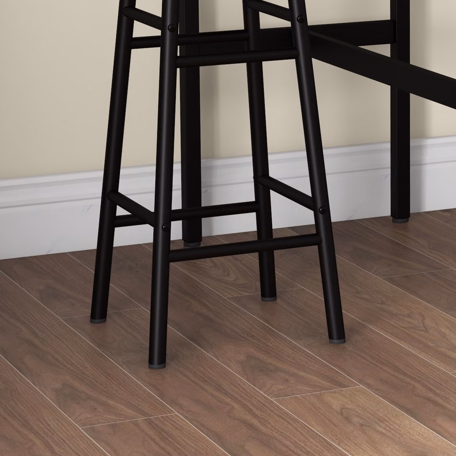HOMCOM 3 Piece Industrial Bar Table and Stool Set in Grey and Black – 8