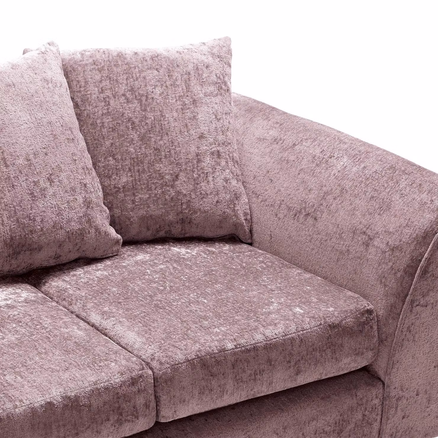 Abakus Direct Harriet 2 Seater Sofa in Pink Crushed Chenille Velvet – 4