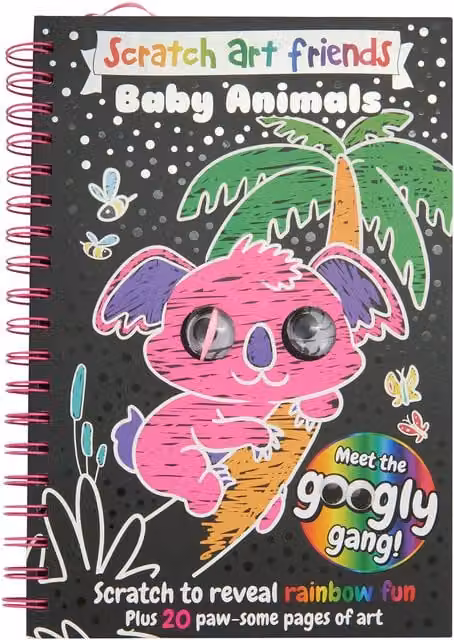Bookoli Scratch Art Friends Book in Black and Multicolour