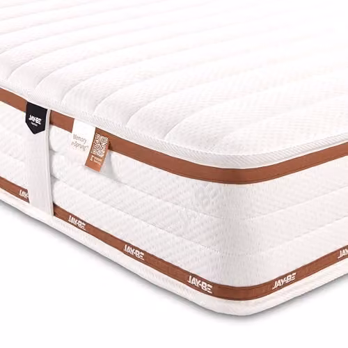 Jay-Be Ryze Pocket Spring Memory Mattress, White, W/D/H: 90 x 190 x 22 cm