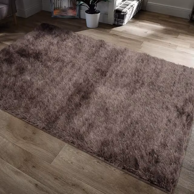 Home Republic Majestic Chocolate Faux Fur Rug, Brown, W: 160 cm, D: 230 cm