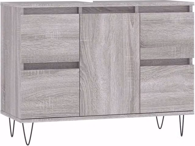 Berkfield Home Grey Sonoma Bathroom Cabinet W/D/H: 80 x 33 x 60 cm – 1