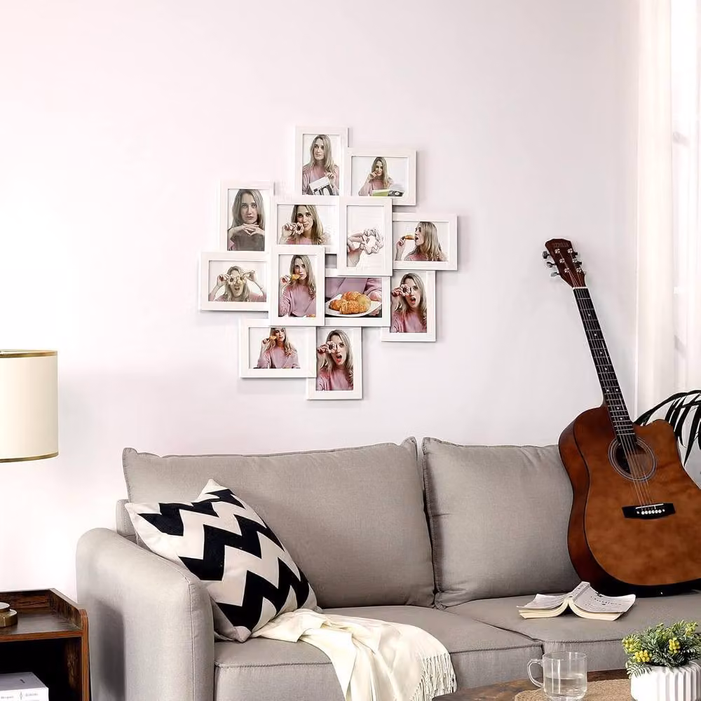 SONGMICS Large Multi Picture Wall Frame Family Photo Display Collection in White – 2