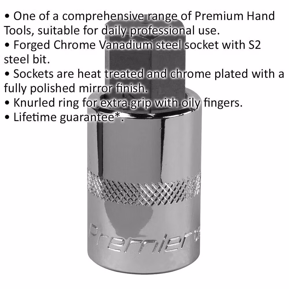 Loops 17mm Forged Hex Socket Bit 1/2 inch Square Drive Chrome Vanadium Steel Wrench Socket in Silver and Multicolour – 2