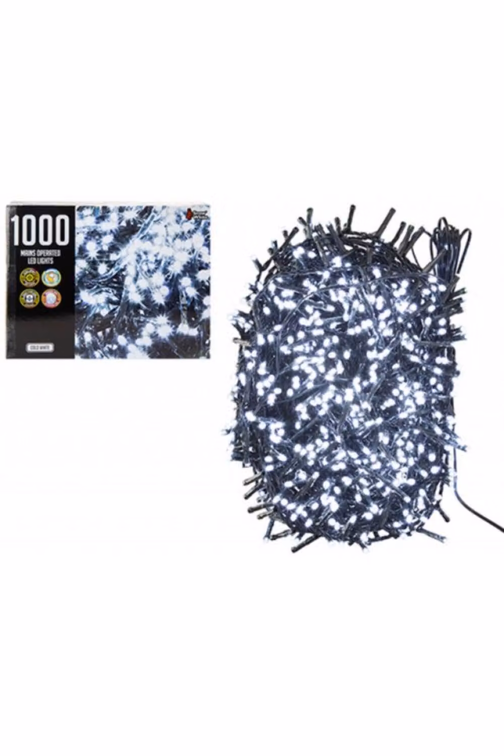 KDMD 1000 LED Christmas Lights with Multicolor and Cold White Functions and Timer – 2