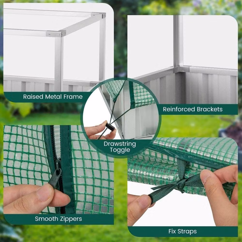Kelvenix Garden Raised Bed in Green, W/D/H: 174 x 90 x 70 cm – 4