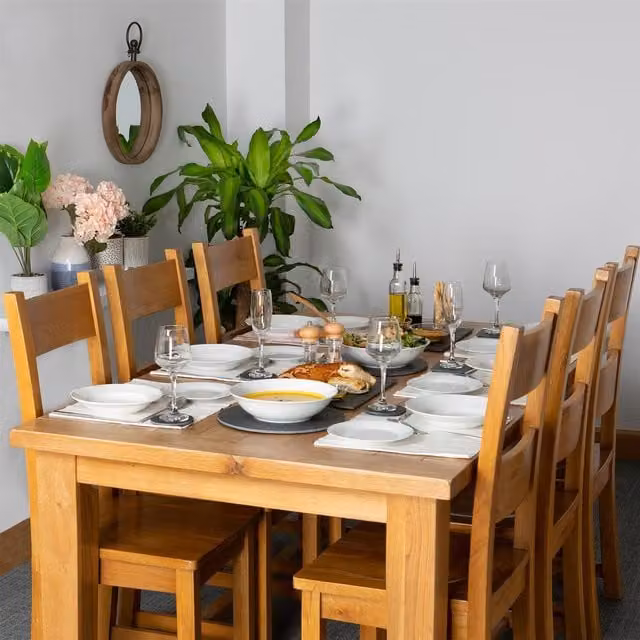 Nicola Spring Pack of 6 Plain Rectangular Cotton Fabric Placemats in Grey and Brown