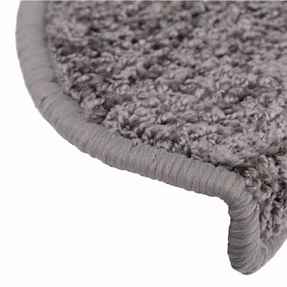 Berkfield Home Non-Slip Carpet Stair Treads, 15 Pieces, Grey, W: 65 cm, D: 21 cm, H: 4 cm – 3