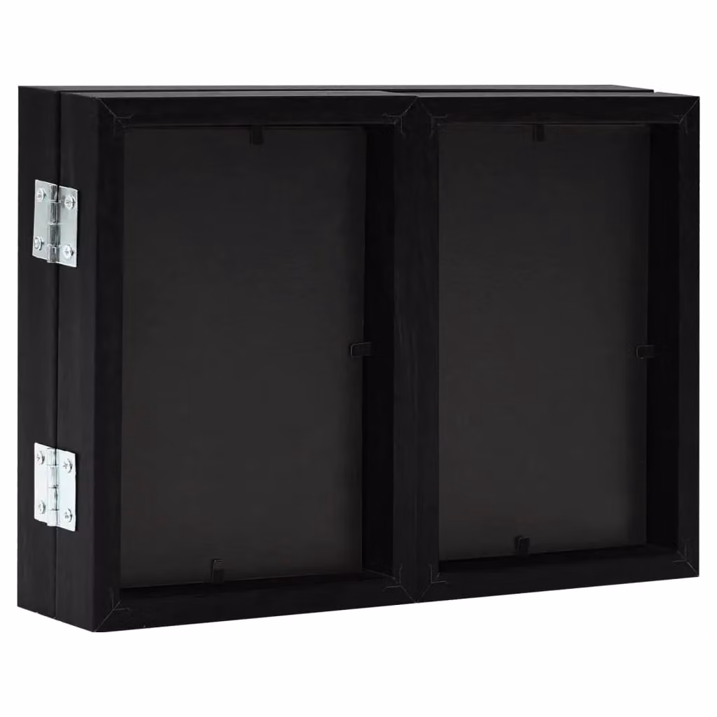 Berkfield Home Trifold Photo Frame Collage in Black, W: 22 cm, H: 15 cm – 4