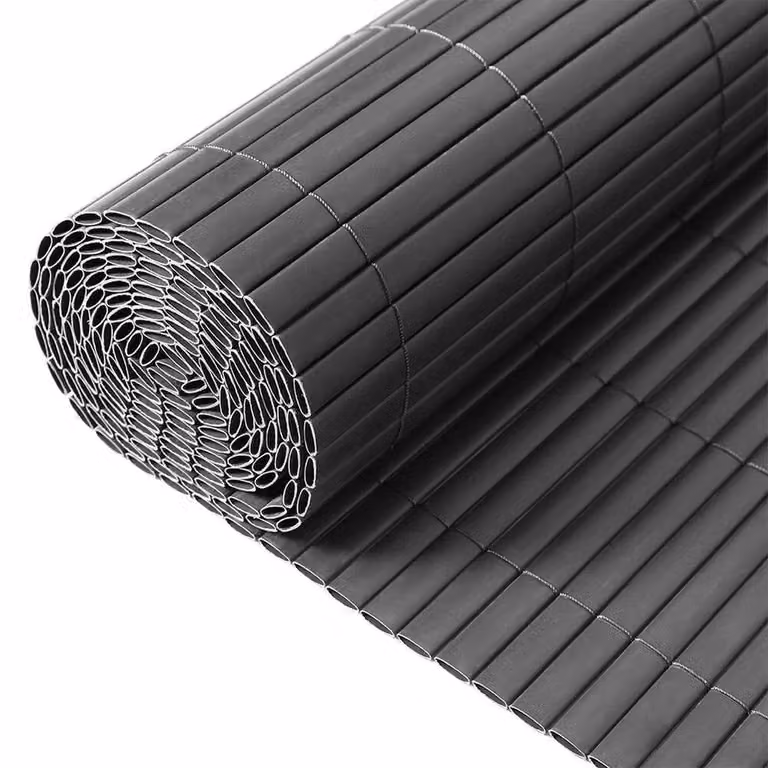 SPETLEK Dark Grey PVC Bamboo Garden Privacy Fence Strip