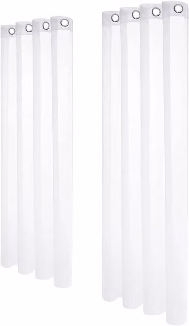 PAWNORA White Net Voile Sheer Eyelet Curtain, Height: 183 cm