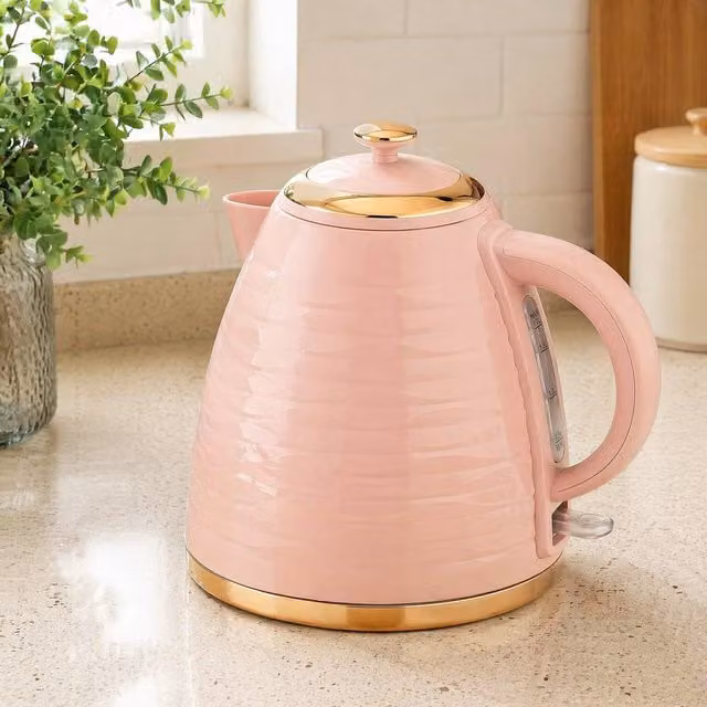 STILVORA 1.7 l Rapid Boil Kettle with Removable Limescale Filter in Pink
