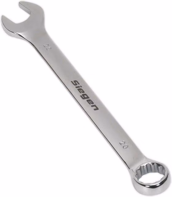 Loops 20mm Combination Spanner in Silver Chrome Vanadium
