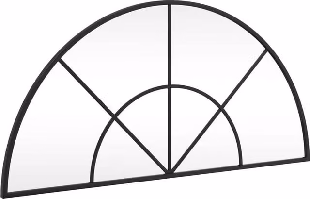 Berkfield Home Minimalist Arch Wall Mirror in Black, W: 80 cm, H: 40 cm