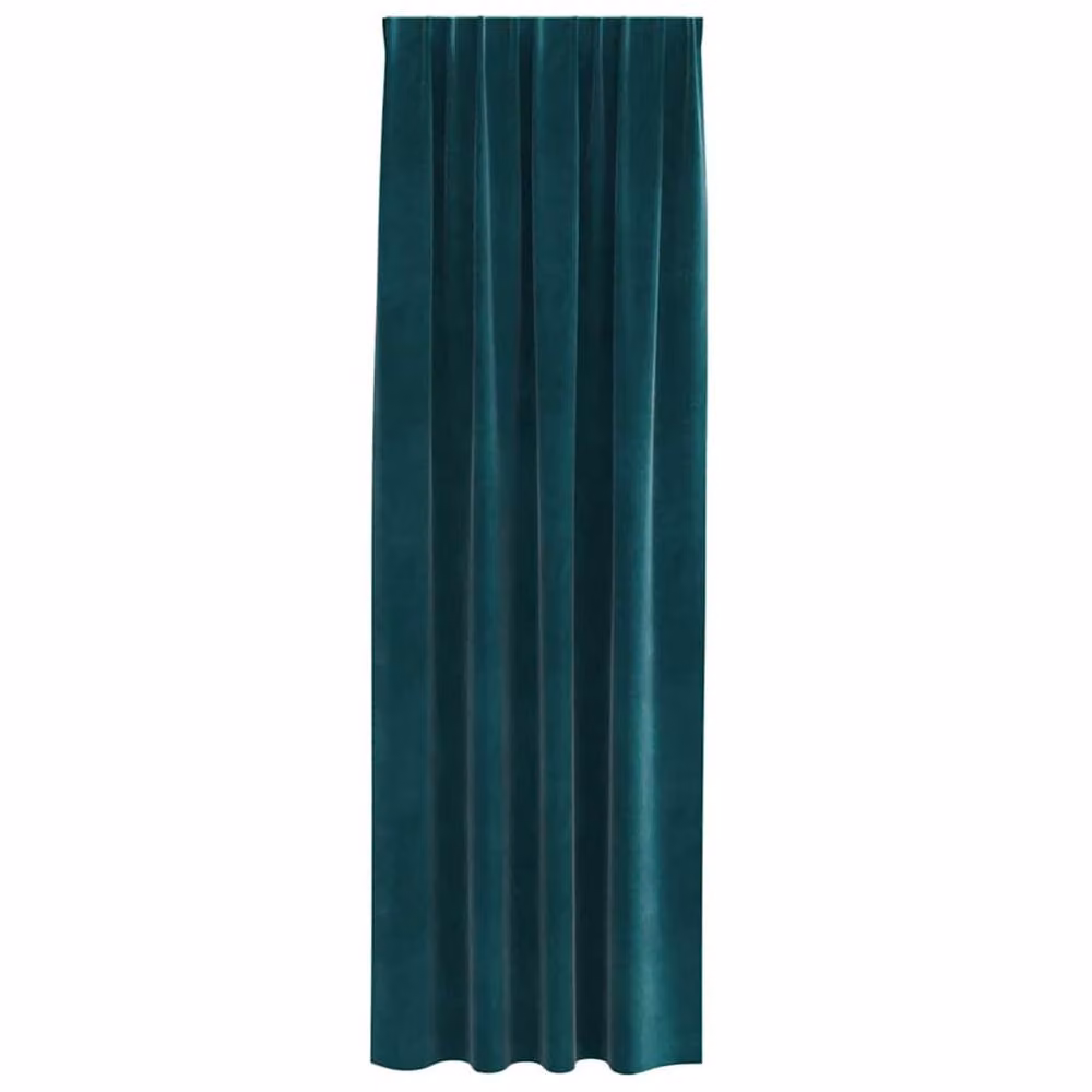 Berkfield Home Elegant Blackout Velvet Curtains with Top Tape, 2 Pack, Petrol Green – 3