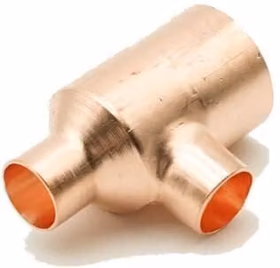 PrimaPlus Endfeed Reduced Tee Copper Fittings, Grey, 28 x 15 x 15mm, Pack of 10