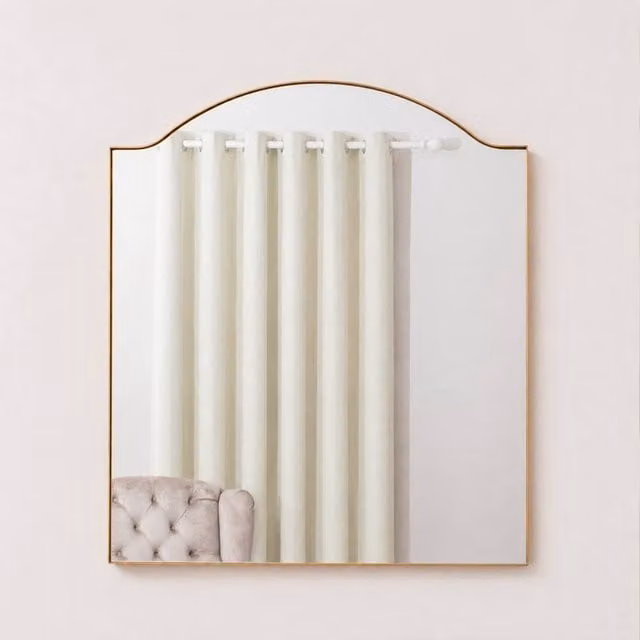 Melody Maison Antique Gold Metal Framed Rectangular Wall Mirror W: 50 cm, H: 65 cm