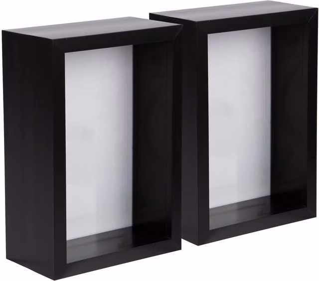 Nicola Spring 3D Deep Shadow Box Photo Frame, Black, Pack of 2, 10.16 x 15.24 cm – 4