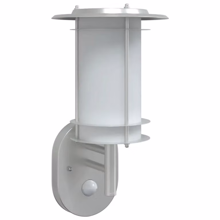 Berkfield Home Silver Stainless Steel Outdoor Wall Light with Motion Sensor
