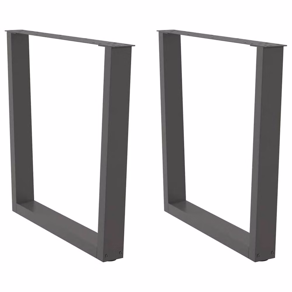 Berkfield Home Modern V-Shape Dining Table Legs, 2 Pieces, Anthracite Grey, H: 72-73.3 cm x W: 80 cm – 2