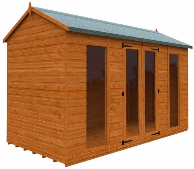 Buttercup Farm Workman Apex 12mm Wooden Shed in Burnt Orange – 1