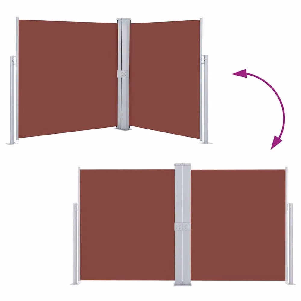 Berkfield Home Retractable Side Awning in Brown, W/H: 600 x 140 cm – 4