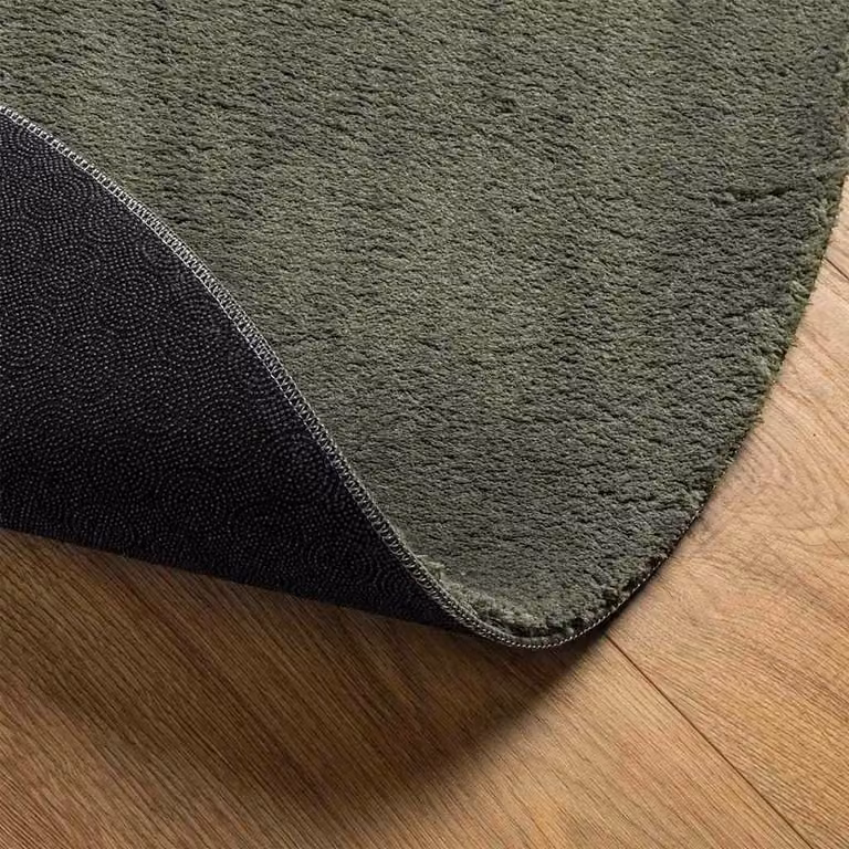 Berkfield Home Green Area Rug in Forest Green, Polyester Non-Slip, W: 100 cm, L: 200 cm