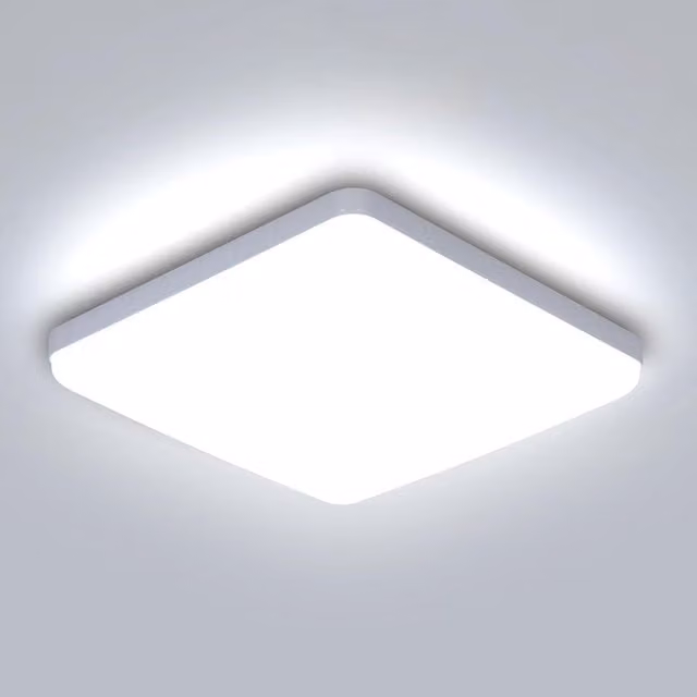 Bath Plus TB+ Modern Square LED Ceiling Light in White