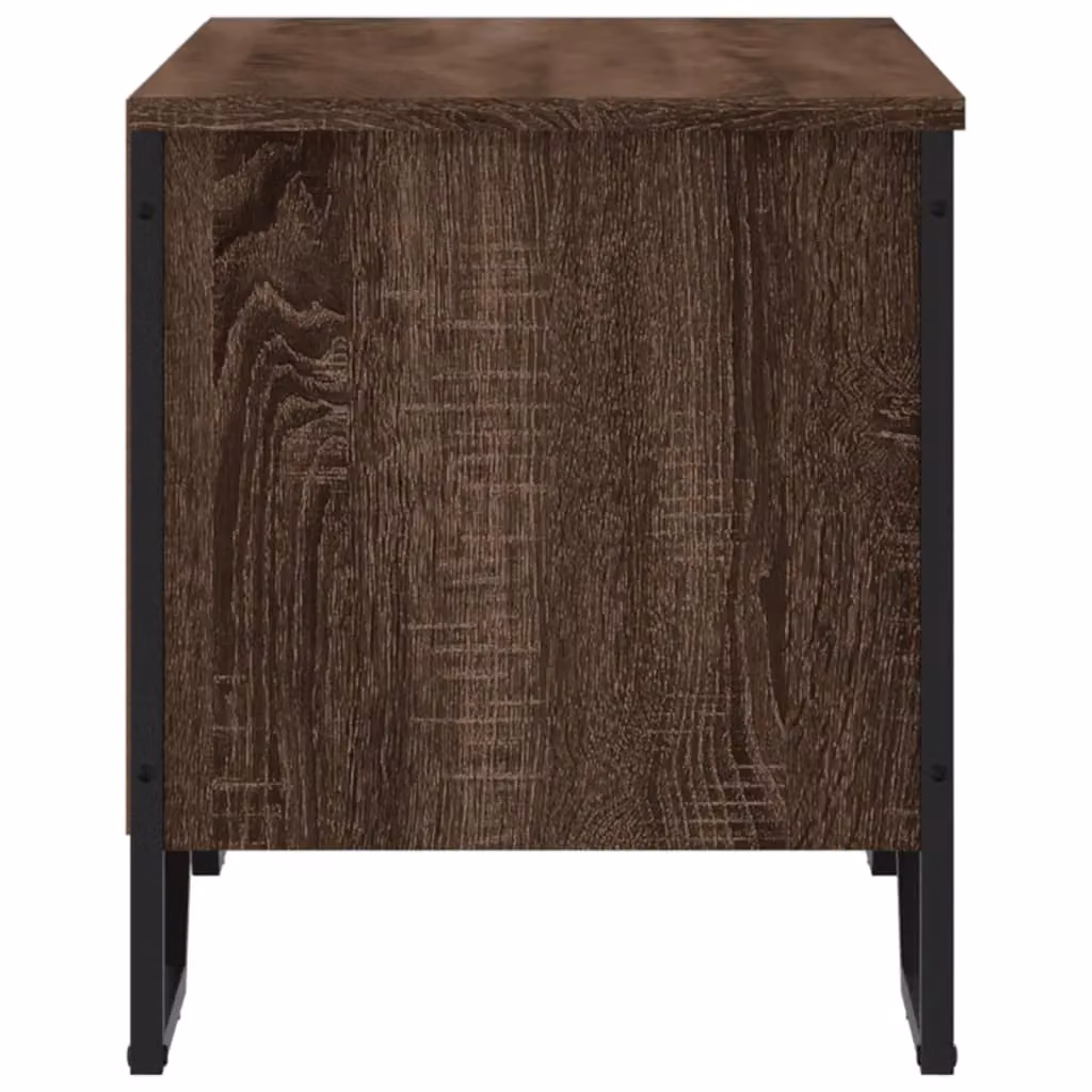 Berkfield Home Industrial Shoe Cabinet in Brown Oak, W/D/H: 90 x 38 x 45.5 cm – 4