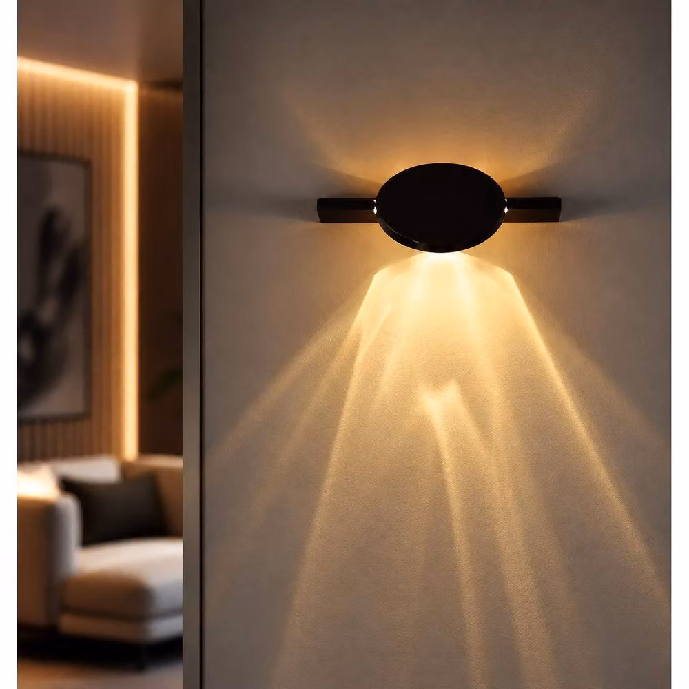 Netlighting Jasper LED Wall Lamp in Grey Matt Gunmetal with Warm White Light – 2