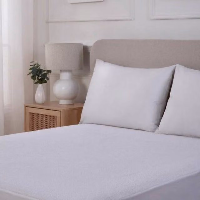 Rapport Home Waterproof Terry Pillow Protectors, White, W/D/H: 75 x 50 cm, Pack of 2