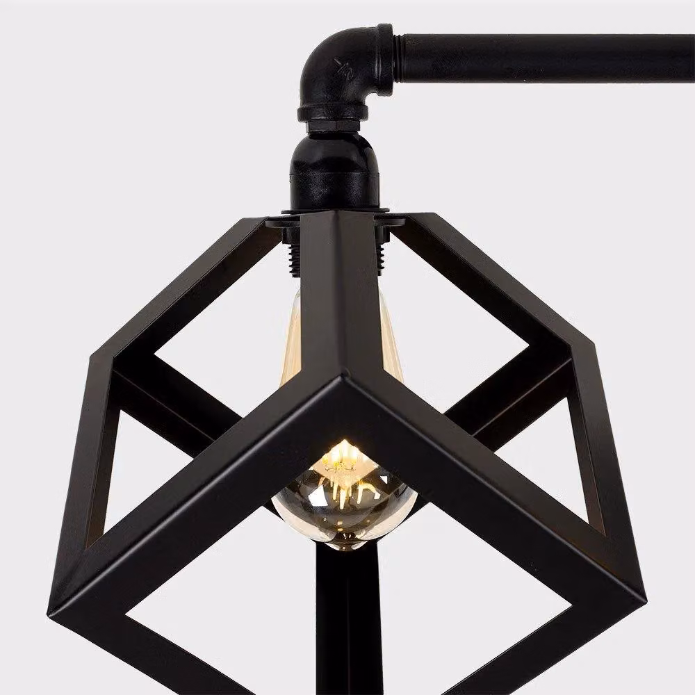 ValueLights Luiggi Eschor Industrial 3 Way Black Metal Ceiling Bar Light – 3