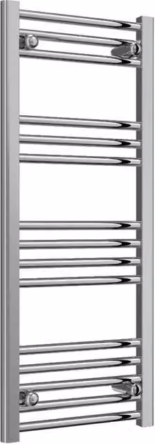 Bathroom Kingdom Capo Chrome Straight Heated Towel Rail in Silver, W/H: 40 x 100 cm